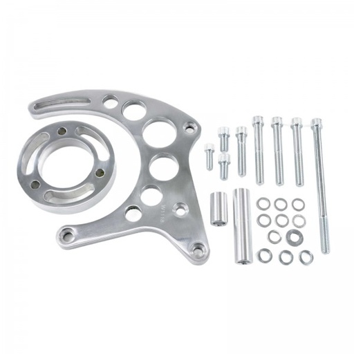 [41345] Alternator Bracket High Mount Small Block Chev Gilmer LWP Polished