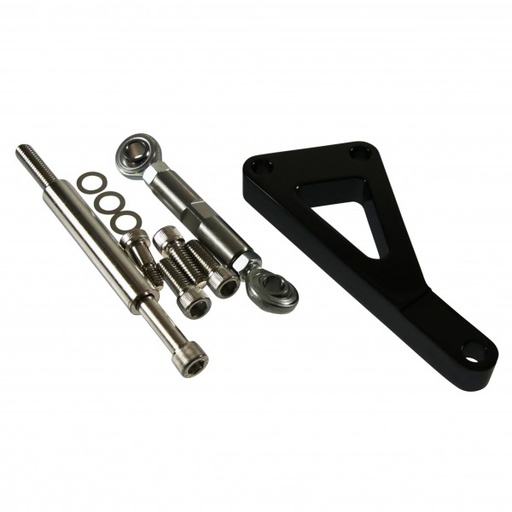 [41348] Alternator Bracket Black Aluminium Outward Mount Small Block Chev LWP