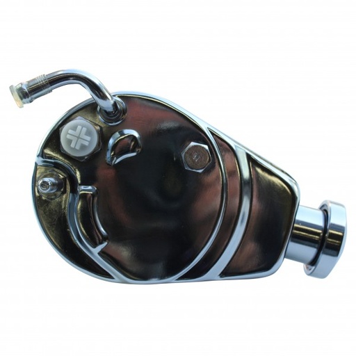 [42503] Power Steering Pump GM Saginaw Chrome Teardrop 5/8" Shaft with Keyway