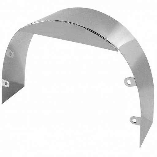 [4358] Radiator Fan Shroud Chrome 5" Wide Universal + Mount Hardware 20" Diameter