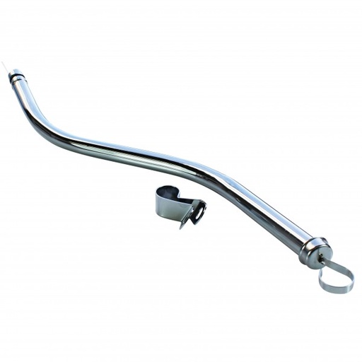 [43600] Transmission Dipstick Tube Ford C4 Dipstick + Tube Chrome Finish Push In