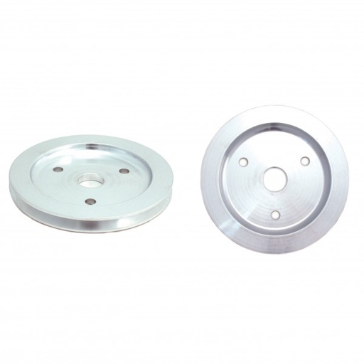 [4389] Pulley Crankshaft Single Groove Swp Polished Alloy Small Block Chevrolet 265-400