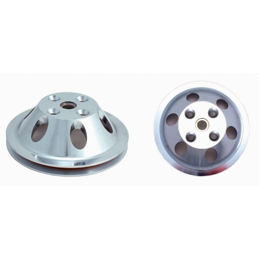 [4409] Pulley Water Pump Single Groove Lwp Polished Alloy Small Block Chevrolet 265-400
