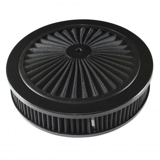 [45729] Extraflow All Black Air Cleaner Filter 9"x 2" Assy fit Holley 5-1/8" Base