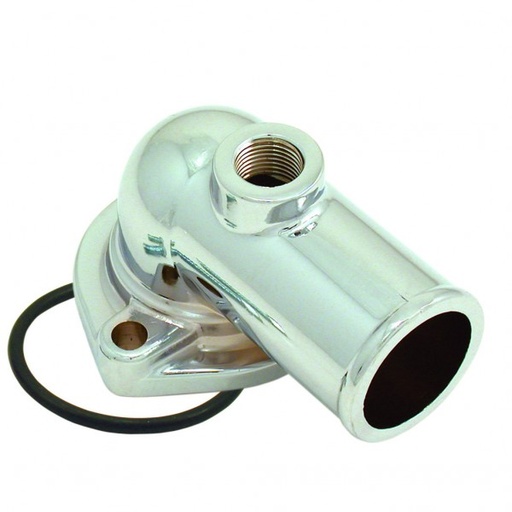 [4734] Water Neck Ford 302-351 Cleveland, 429-460 BB 3/8npt port 90 Degree Chromed