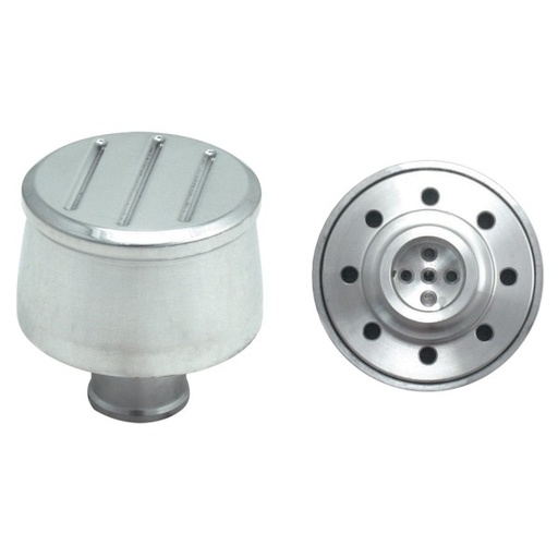 [4920] Valve Cover Breather Cap Push In 1"(25mm) Neck Alloy Polished Ball Milled