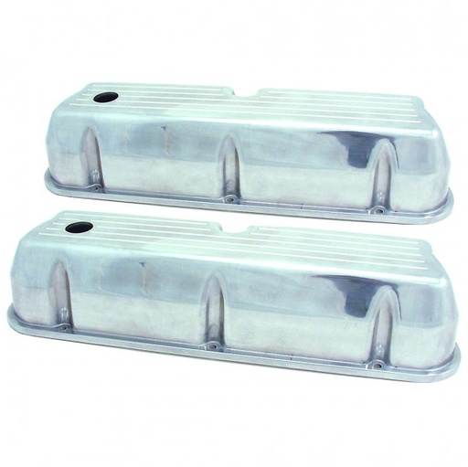 [5019] Valve Covers Alloy Ford Windsor V8 260-289-302-351 Tall Milled Baffled