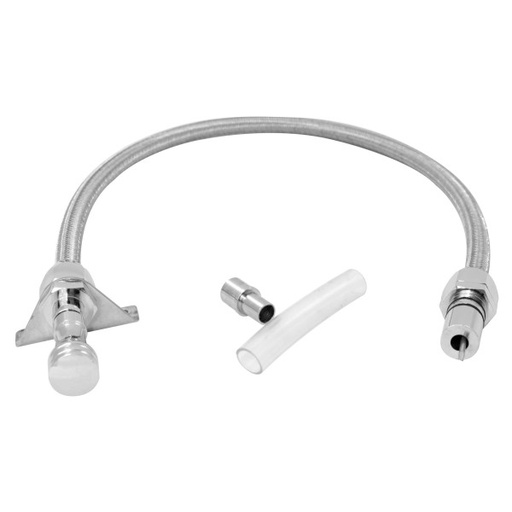 [5104] Transmission Dipstick Tube GM Turbo TH350 TH400 Firewall Mount Flexible Polished