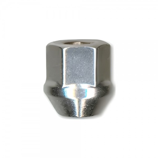 [55-202] Single Tapered Zinc Acorn Bulge Wheel Nut (Open Ended) - 12mm x 1.25, 19mm Hex