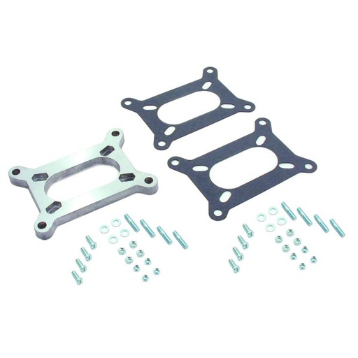 [5770] Carburettor Adaptor 2 Barrel Holley to Rochester Aluminium 1/2" Open Port