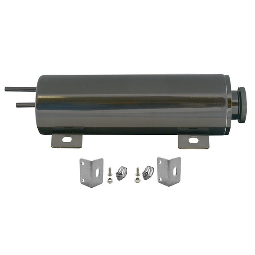[6545] Radiator Overflow Tank 3" (75mm) x 10" (250mm) Black Stainless Steel 965ml