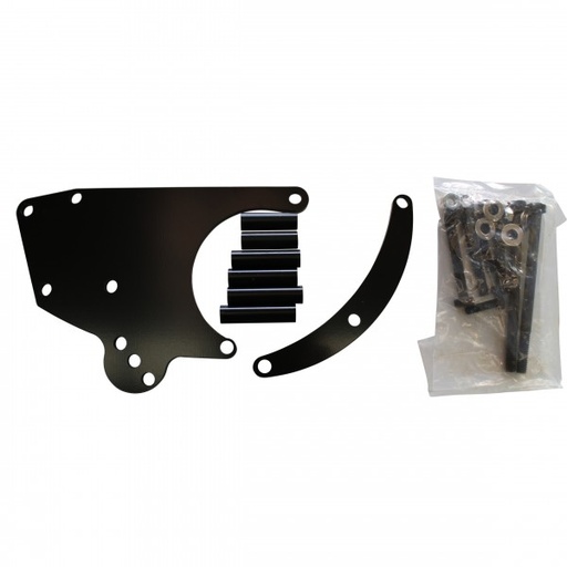 [66-155] LS Chevrolet SD7 Air Conditioning Compressor Relocation Bracket Kit Black
