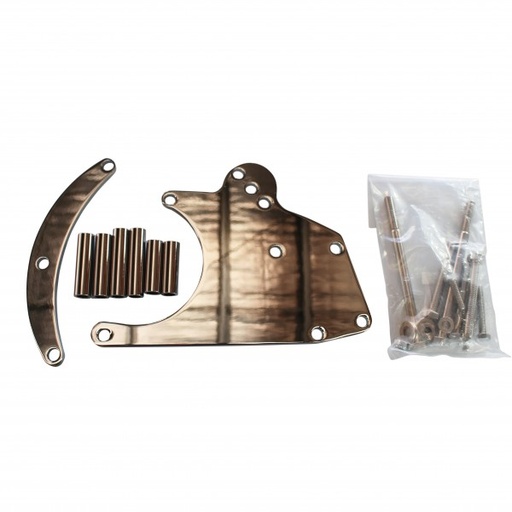 [66-156] LS Chevrolet SD7 Air Conditioning Compressor Relocation Bracket Kit Chrome