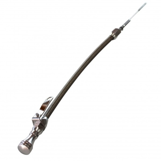[66-256] Engine Dipstick Tube Ford Chevrolet LS V8 1997 onwards Flexible Polished Braided