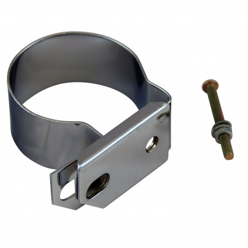 [66-333] Coil Bracket Chrome Steel Heavy Duty Side Mount Ford Style