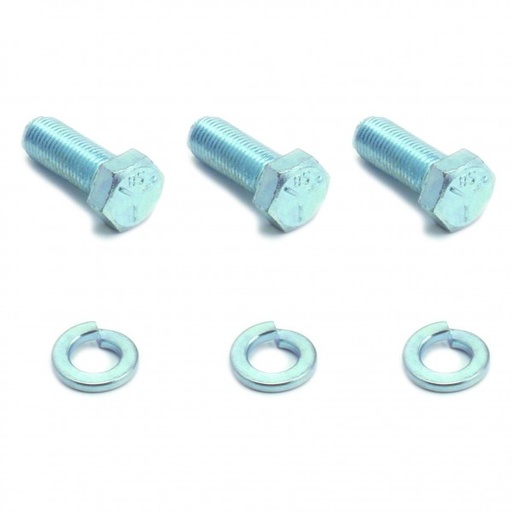 [66-343] Chevrolet Pulley Crankshaft Hex Hed Grade 5 Bolts 3/8" x 1" + Washers Set 3