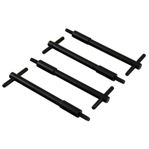 [66-496] Valve Cover Hold Downs Black Aluminium T-Bars 4-5/8" long x1/4" Set 4