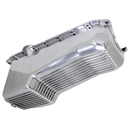 [66-664] Oil Pan Chevrolet Small Block 305-350 1986-2002 Polished Alloy