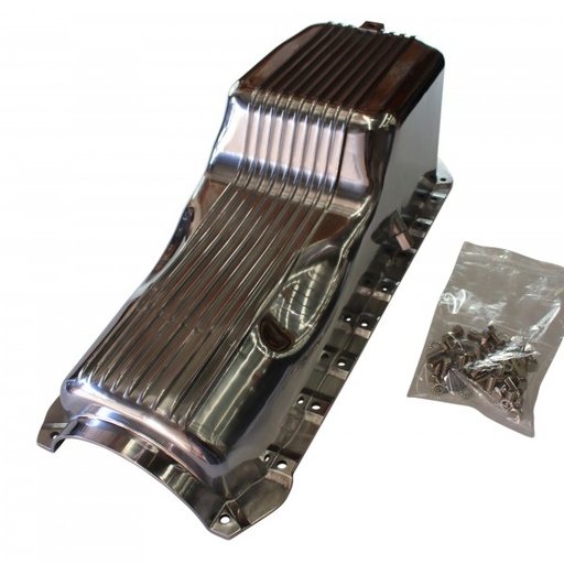 [66-678] Oil Pan Chevrolet Big Block 396-402-427-454 Gen 4 1965-90 Polished Alloy Finned