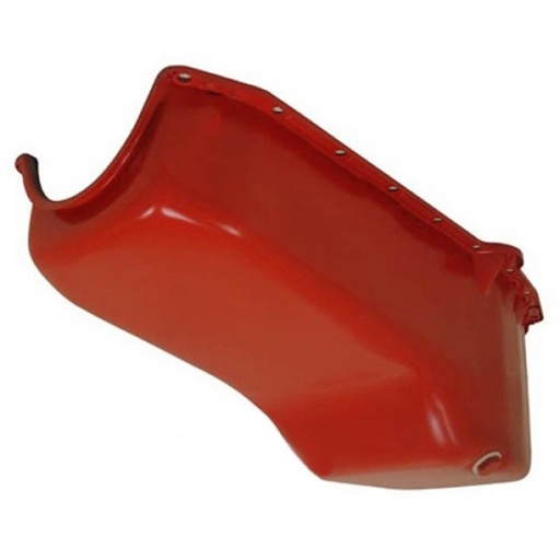 [66-679] Oil Pan Sump Chevrolet Small Block 1955-79 283-400 Painted Orange Finish