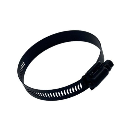 [66-775] Single Stainless Steel Worm Gear 65-85mm Band Hose Clamp - Black