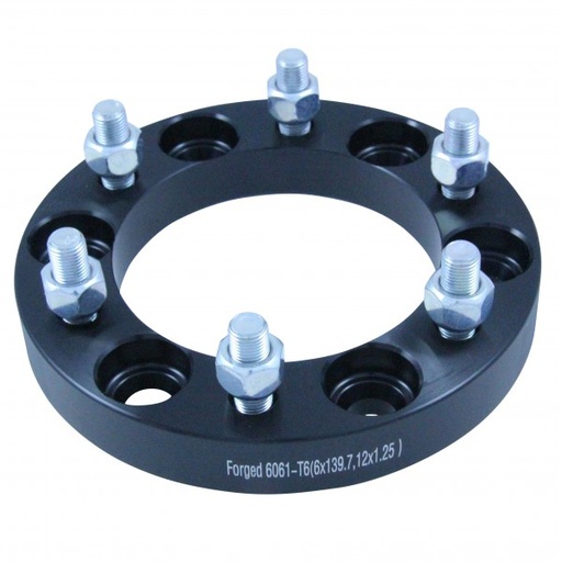 [67-019] Bolt On Billet Wheel Spacer Kit 25mm Thick Size 6x139.7PCD 12mmx1.25 Stud