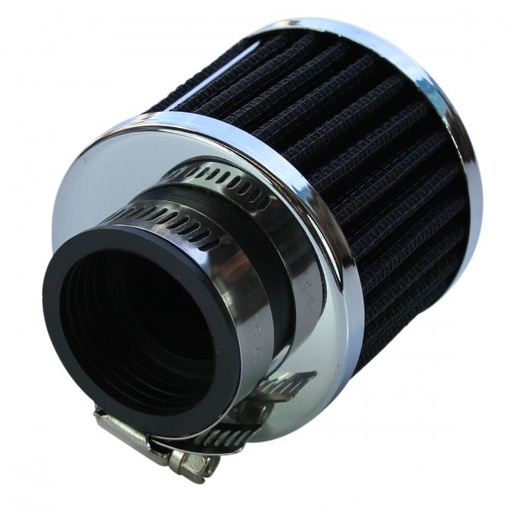 [68-064] Valve Cover Breather Clamp On 1-1/2"(38mm) Id Chrome Top Black Element