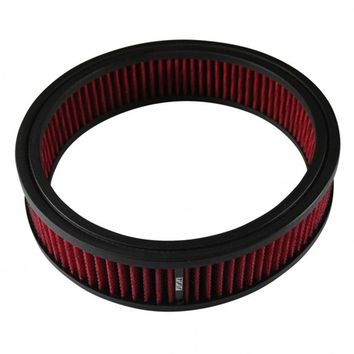 [68-102] Air Cleaner Filter Element Red 9" Wide 2" Tall Round High Performance Cotton