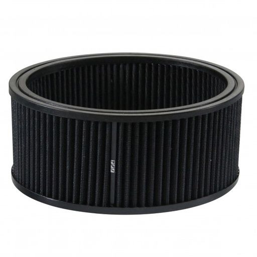 [68-121] Air Cleaner Filter Element Black 9" Wide 4" Tall Round High Performance Cotton
