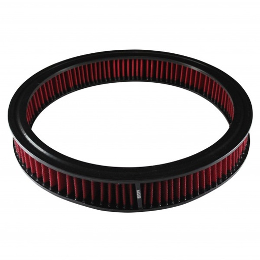 [68-202] Air Cleaner Filter Element Red 14" Wide 2" Tall Round High Performance Cotton