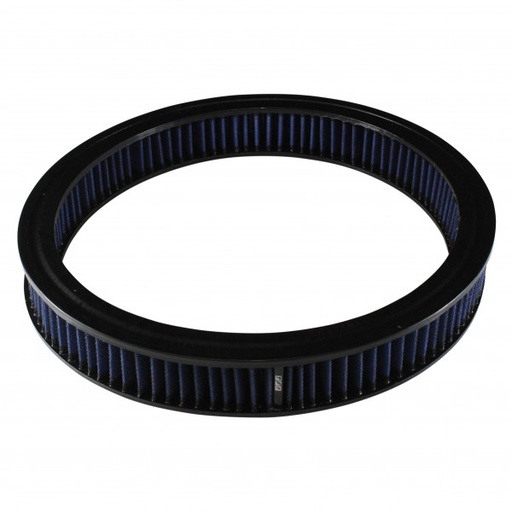 [68-203] Air Cleaner Filter Element Blue 14" Wide 2" Tall Round High Performance Cotton