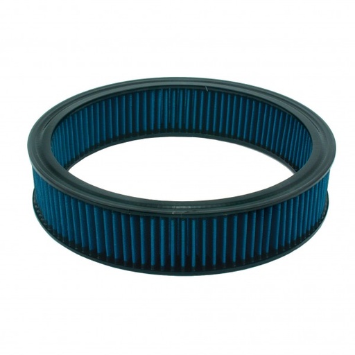 [68-213] Air Cleaner Filter Element Blue 14" Wide 3" Tall Round High Performance Cotton