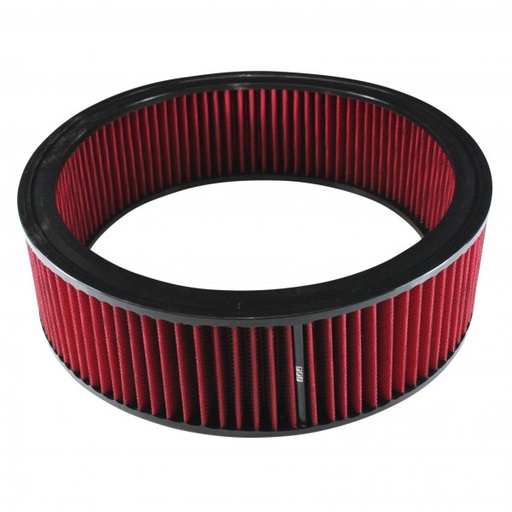 [68-222] Air Cleaner Filter Element Red 14" Wide 4" Tall Round High Performance Cotton
