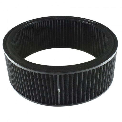 [68-231] Air Cleaner Filter Element Black 14" Wide 5" Tall Round High Performance Cotton