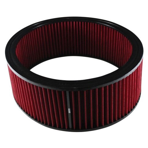 [68-232] Air Cleaner Filter Element Red 14" Wide 5" Tall Round High Performance Cotton