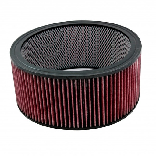 [68-242] Air Cleaner Filter Element Red 14" Wide 6" Tall Round High Performance Cotton