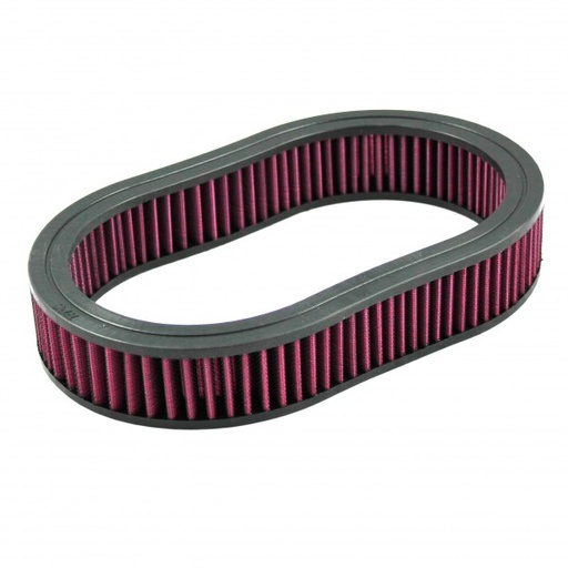[68-250] Air Cleaner Filter Element Red 12" Long 2" Tall Oval High Performance Cotton