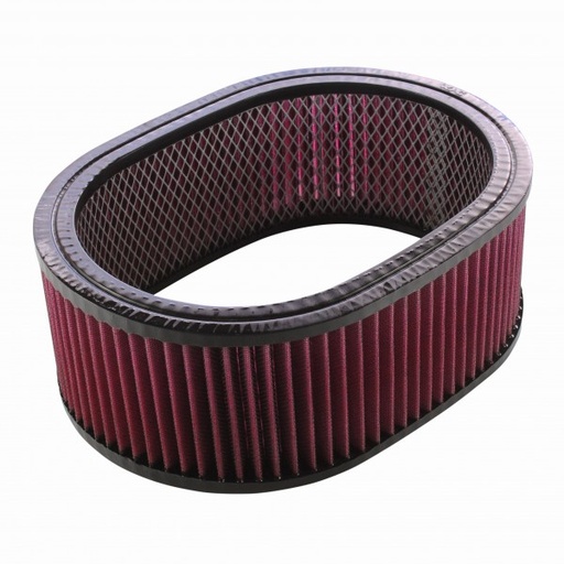 [68-251] Air Cleaner Filter Element Red 12" Long 4" Tall Oval High Performance Cotton
