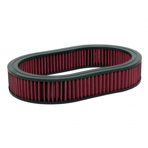 [68-252] Air Cleaner Filter Element Red 15" Long 2" Tall Oval High Performance Cotton