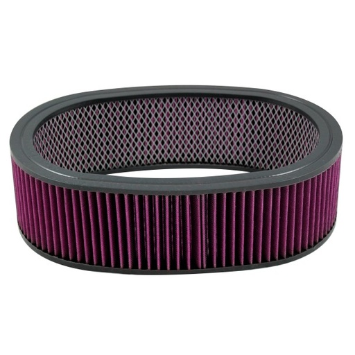 [68-253] Air Cleaner Filter Element Red 15" Long 4" Tall Oval High Performance Cotton