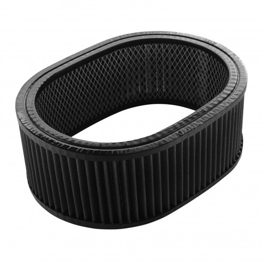 [68-258] Air Filter Element Black 12"Inch Long 4"Inch Tall Oval High Performance Cotton