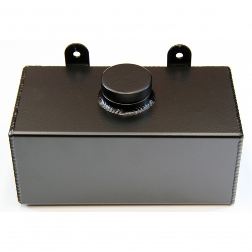 [69-213] Windscreen Washer Bottle Black Finish Alloy Horizontal (2 Litre) Holden Torana