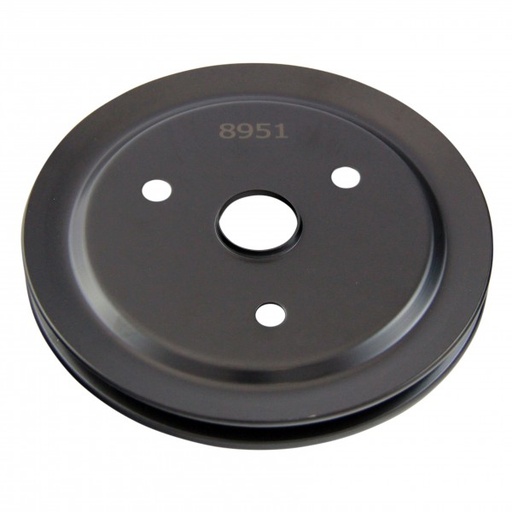 [69-255] Pulley Crankshaft Single Groove Swp Black Steel Small Block Chevrolet 265-400