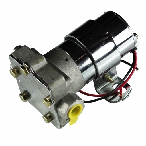 [69-390] Fuel Pump Chrome Aluminium Electric (155Gph) 585 Lph 3/8 Npt Inlet Outlet Port