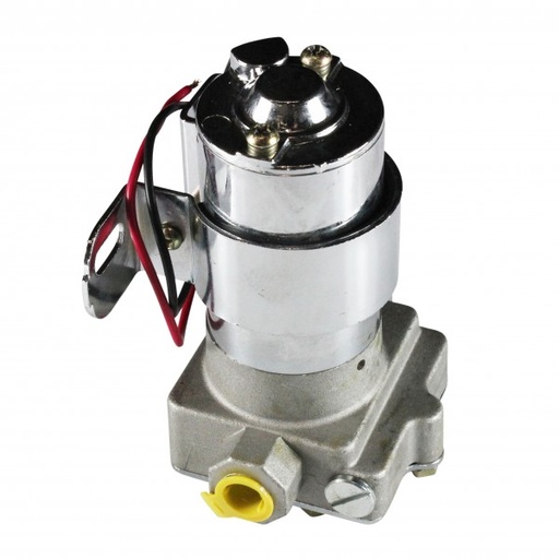 [69-391] Fuel Pump Chrome Aluminium Electric (115Gph) 435 Lph 3/8 Npt Inlet Outlet Port