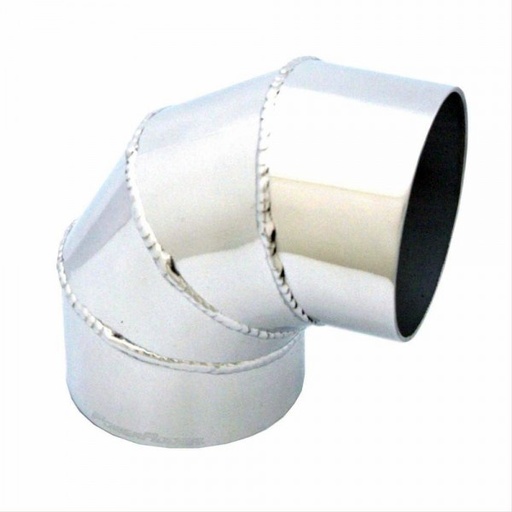 [69-427] Polished Alloy Intake Pipe 3" (76mm) OD 90 degree Welded Bend