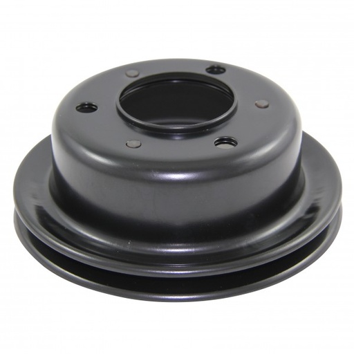 [69-463] Pulley Crankshaft Single Groove Black Steel Ford Windsor 289 1965-66