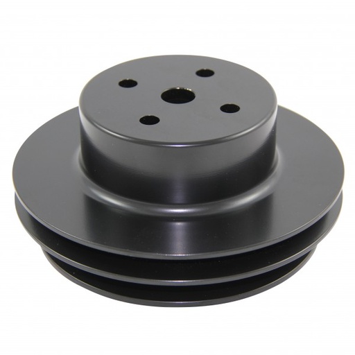 [69-467] Pulley Water Pump Double Groove Lwp Black Alloy Big Block Chevrolet 396-454