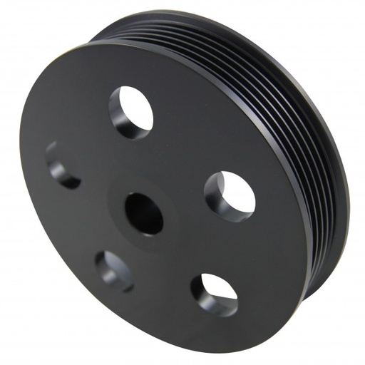[69-472] Pulley GM/Ford Power Steering Pump Serpentine Groove Black Alloy 5/8" Shaft