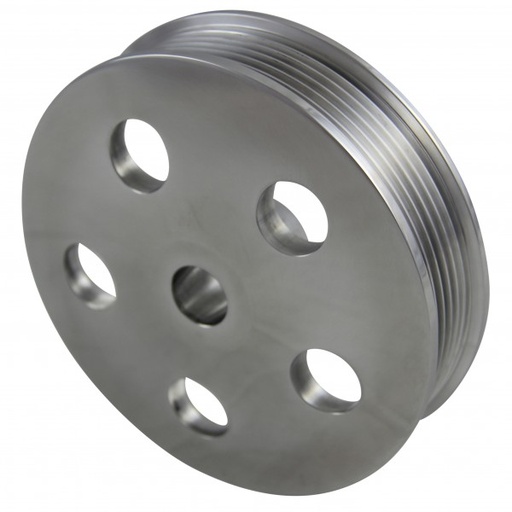 [69-473] Pulley GM/Ford Power Steering Pump Serpentine Groove Polished Alloy 5/8" Shaft